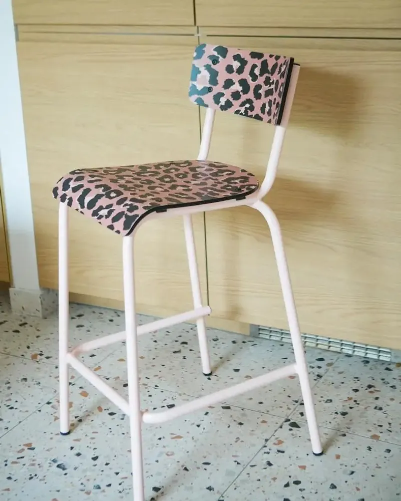 Kitchens furniture - Suzie retro bar high chair - height 90 and 100cm - LES GAMBETTES