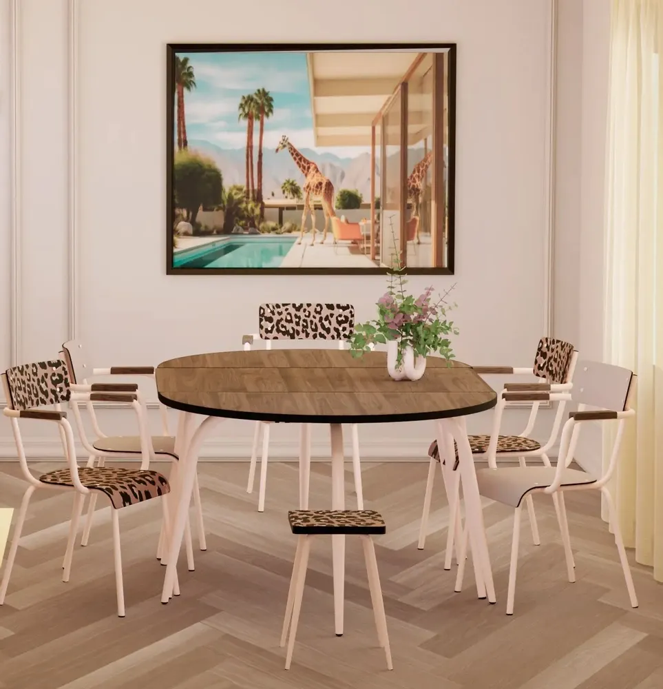 Stools - Marcel laminated stool 45cm - LES GAMBETTES