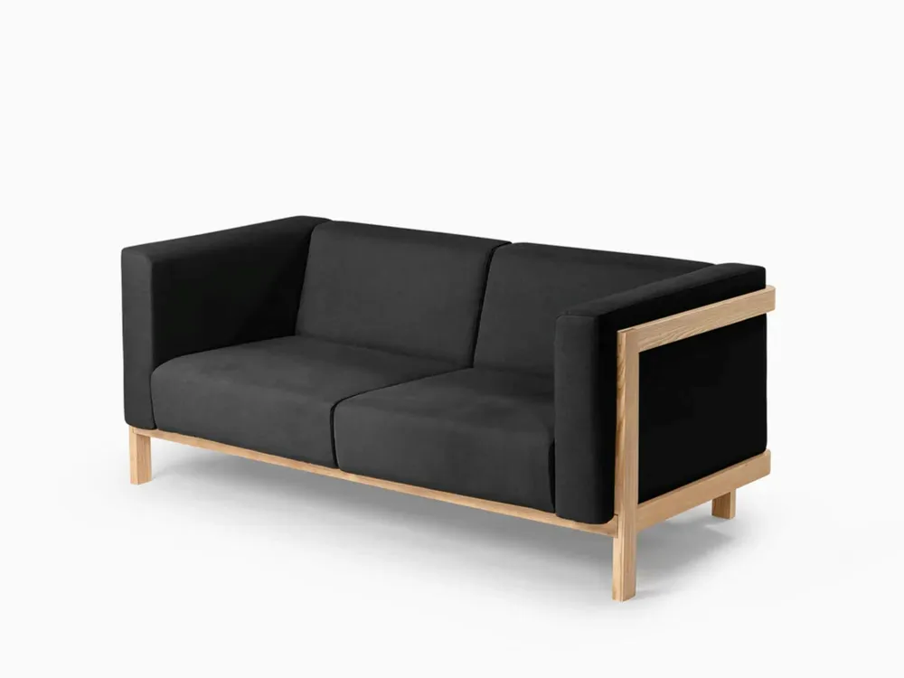 Sofas - LIFT - 2 Seats Sofa in Solid Ash Wood and Fabric Seat - MOR