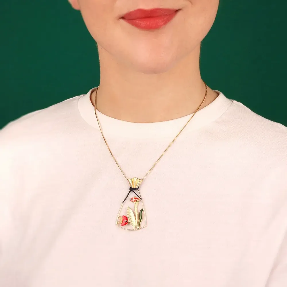 Bijoux - COLLIER BOCAL COULEUR DORE ROUGE - TARATATA BIJOUX