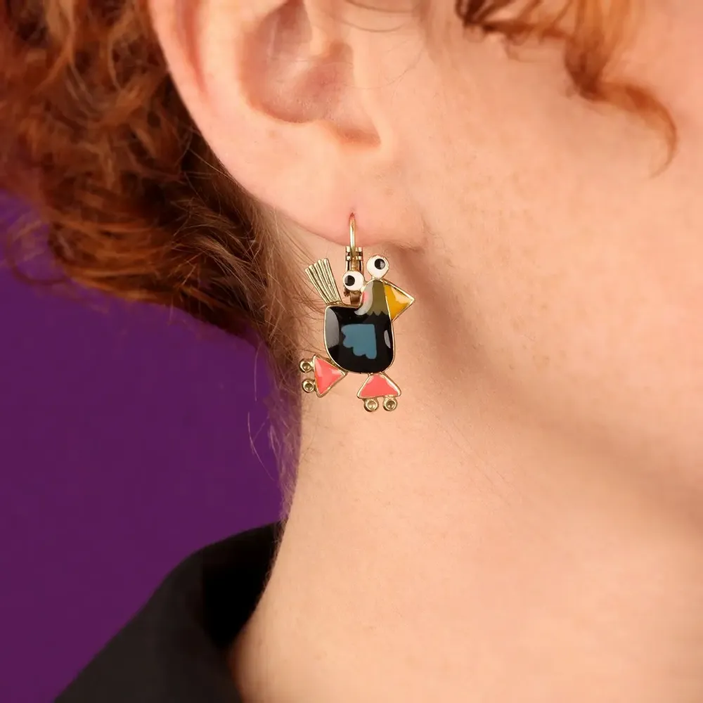 Jewelry - ROLL MY CHICKEN SLEEPERS BRONZE MULTI COLOR - TARATATA BIJOUX