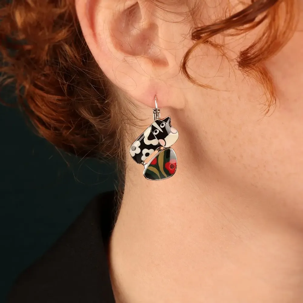 Bijoux - DORMEUSES PAQUERETTE COULEUR ARGENT MULTI - TARATATA BIJOUX