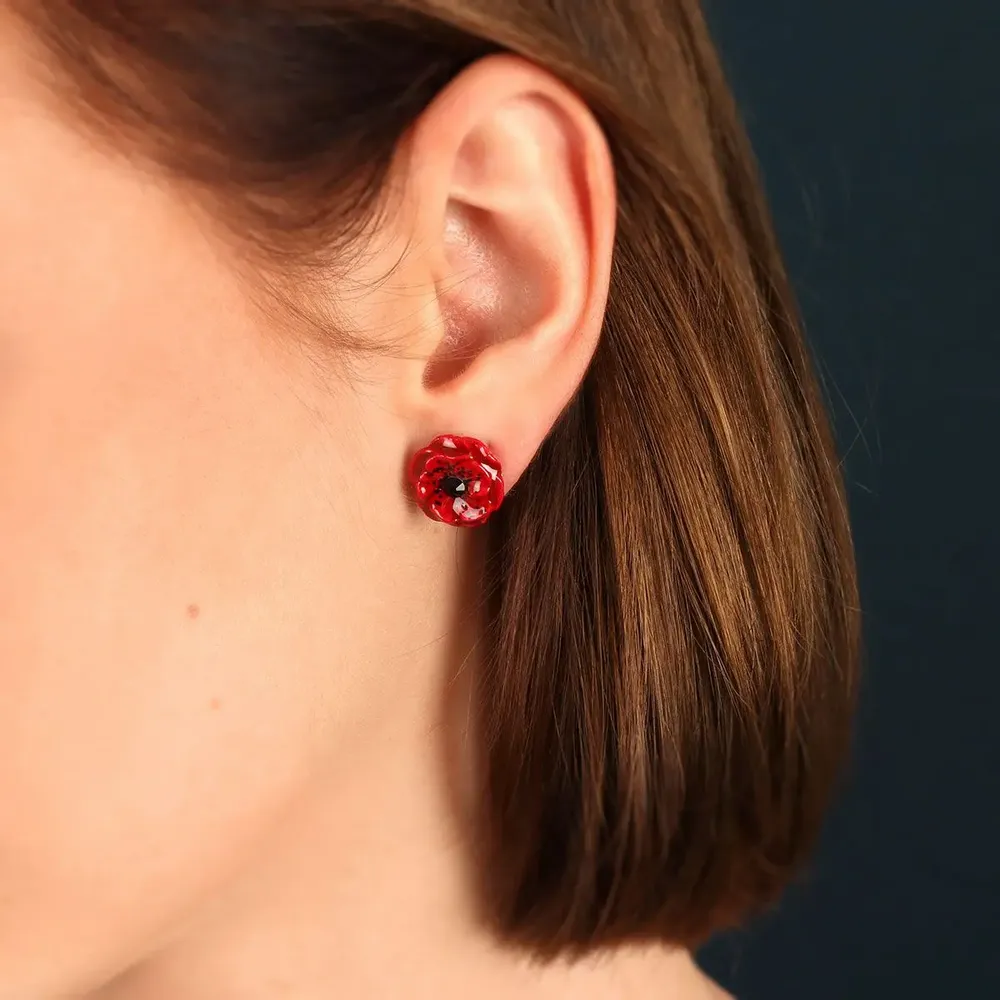 Jewelry - Pretty Poppy Fleas, Silver and Red - TARATATA BIJOUX