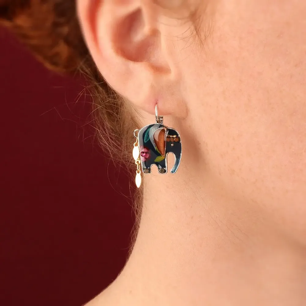 Bijoux - DORMEUSES PAPONG COULEUR ARGENT MULTI - TARATATA BIJOUX