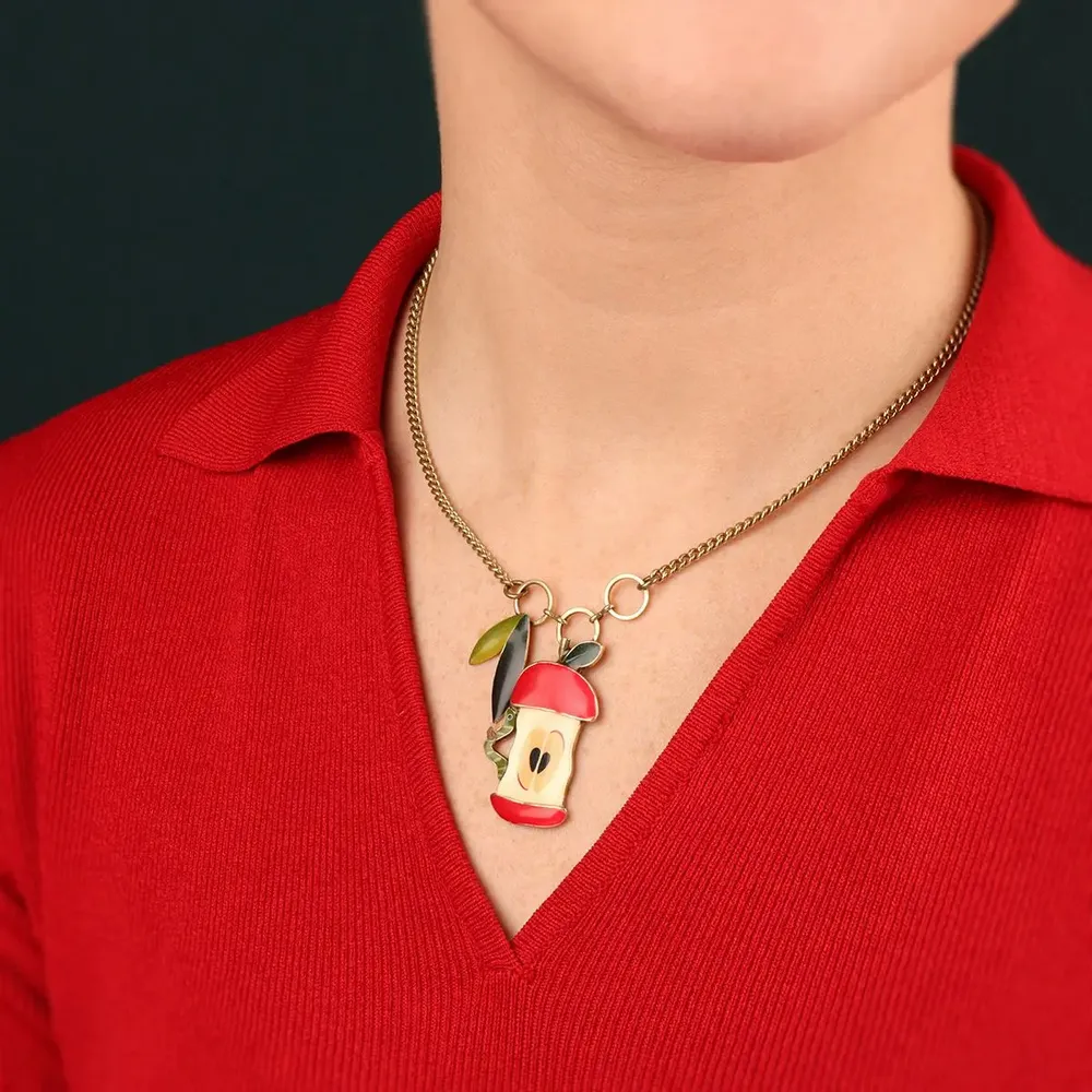 Bijoux - COLLIER PEPIN COULEUR BRONZE ROUGE - TARATATA BIJOUX