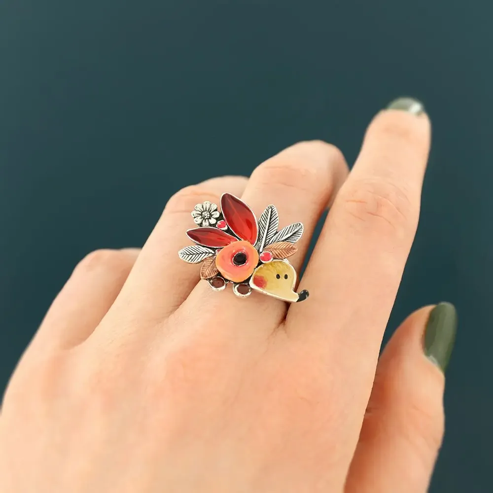 Bijoux - BAGUE MINI COULEUR ARGENT ROUGE - TARATATA BIJOUX