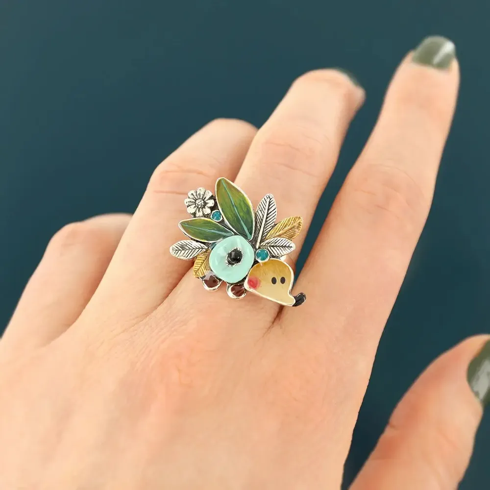 Bijoux - BAGUE MINI COULEUR ARGENT BLEU - TARATATA BIJOUX