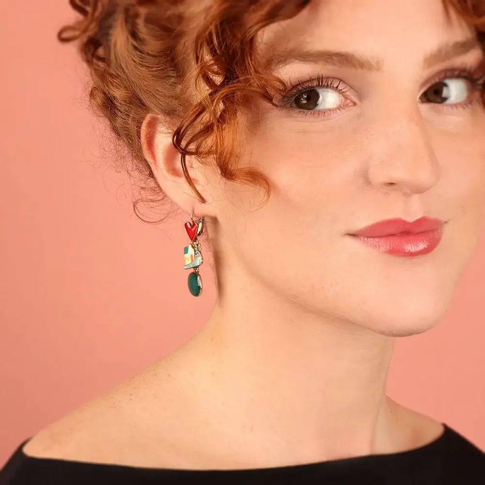 Bijoux - DORMEUSES SWEET HOME COULEUR BRONZE MULTI - TARATATA BIJOUX