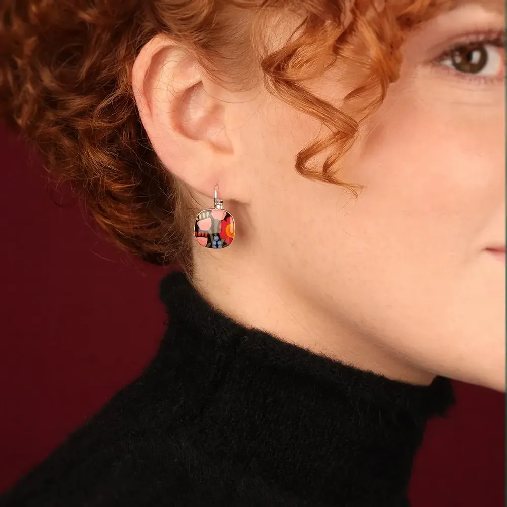 Bijoux - DORMEUSES FILIPENDULE COULEUR ARGENT MULTI - TARATATA BIJOUX