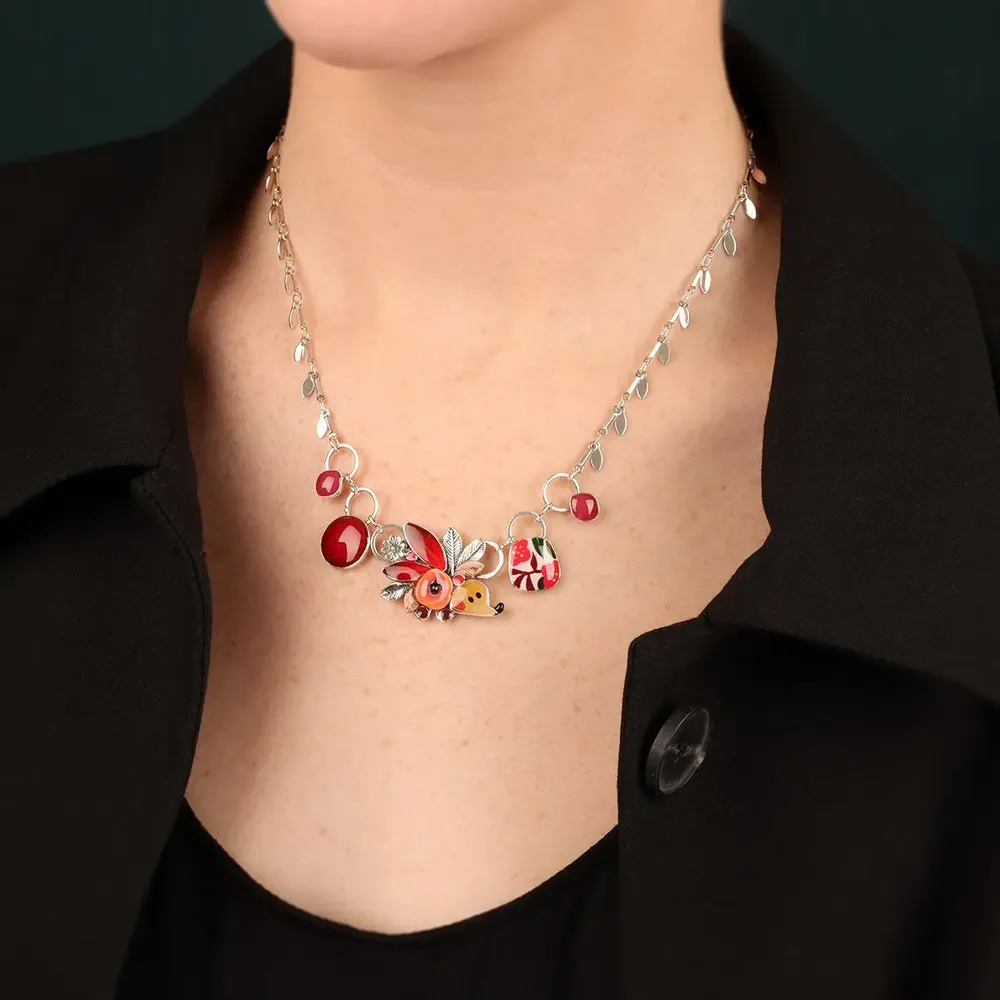 Jewelry - MINI NECKLACE, SILVER AND RED COLOUR - TARATATA BIJOUX