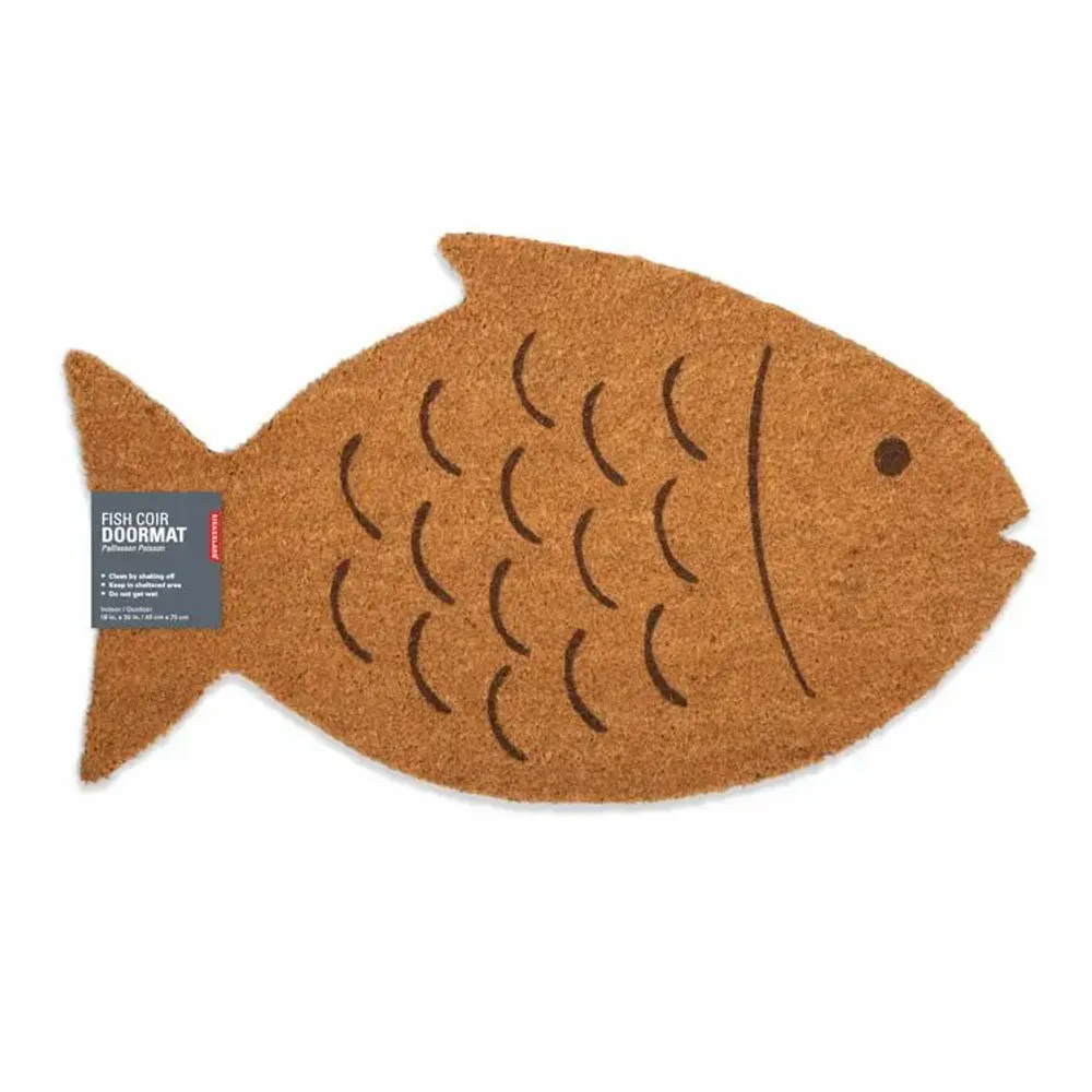 Tapis design - Paillasson en fibre de coco poissons - KIKKERLAND