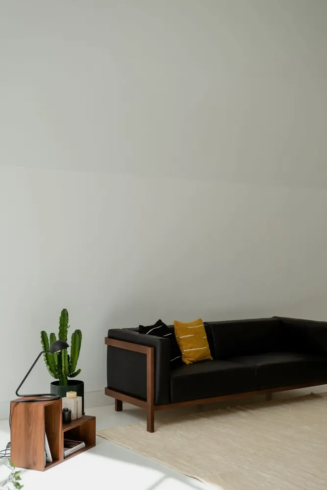 Sofas - LIFT - 3 Seats Sofa in Solid Walnut Wood and Fabric Seat - MOR