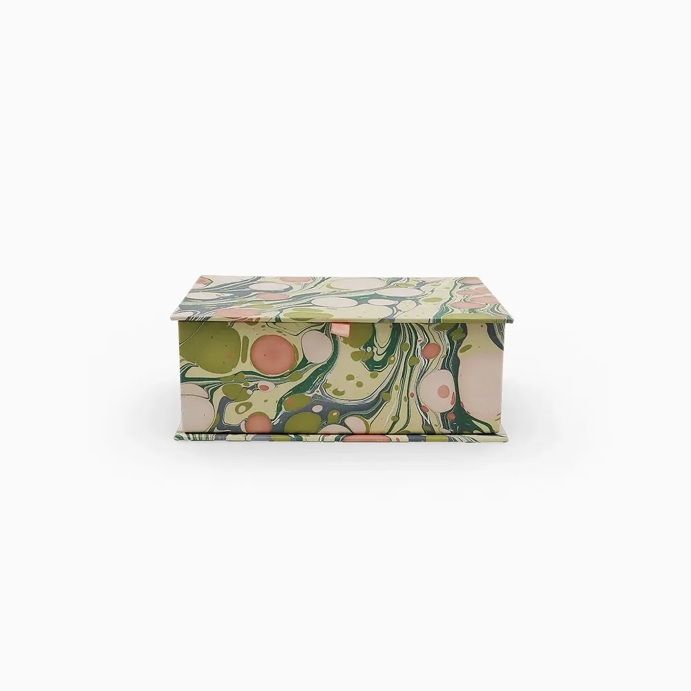 Decorative objects - LARGE - MARBLED KEEPSAKE BOX MOSS BUBBLE - CRAFT BOAT