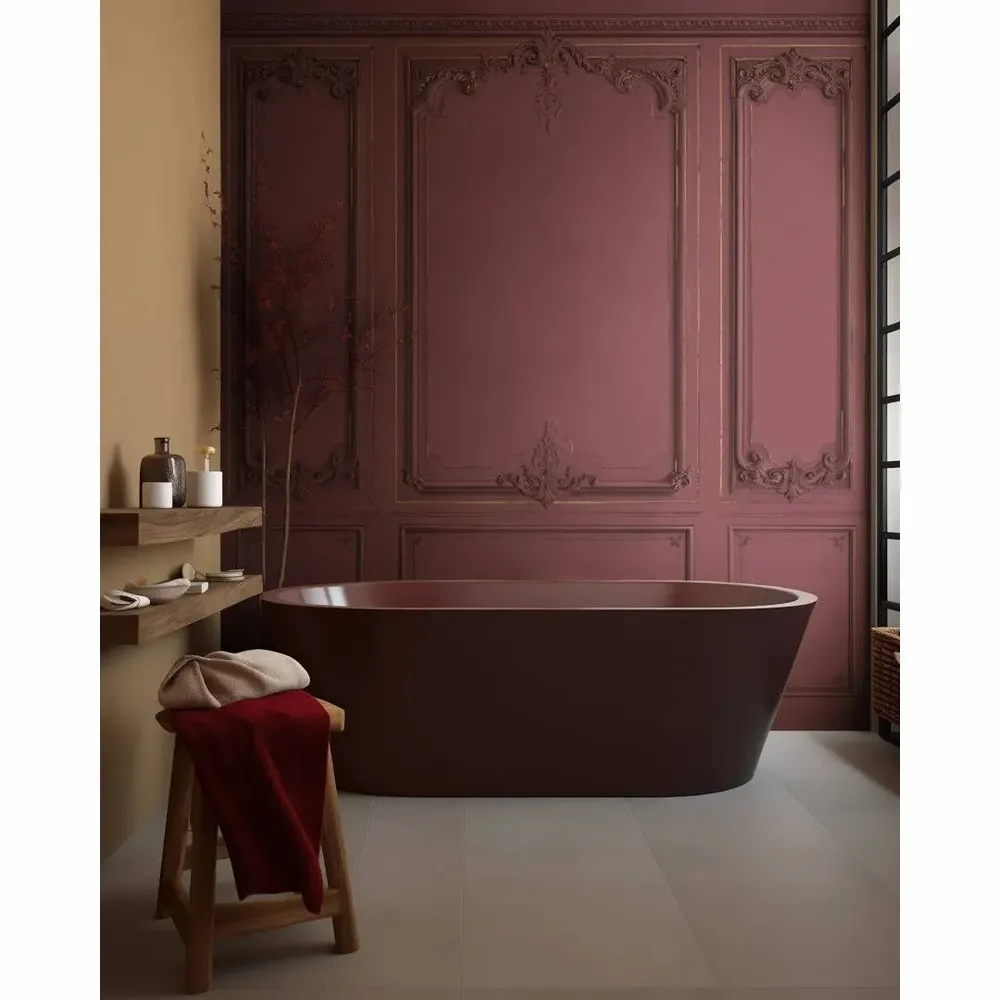 Papiers peints - Papier peint panoramique boiseries Haussmann - Blanc porcelaine - KOZIEL