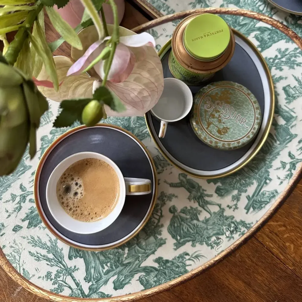 Plateaux - Set de table ovale motif Toile de Jouy depuis 1760- Rouge - KOZIEL