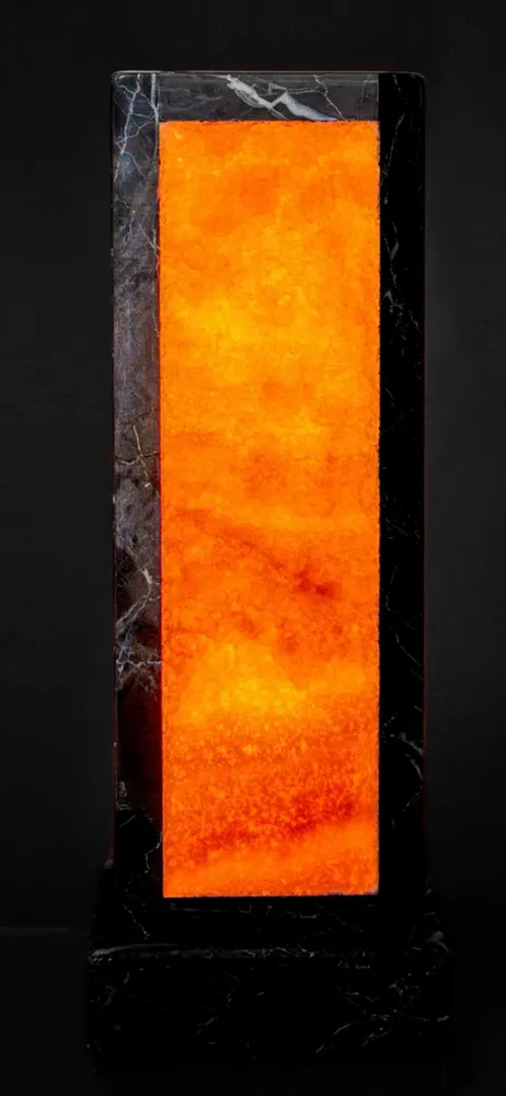 Table lamps - Noor monolith,illuminated stone column - MAISON AETHERION