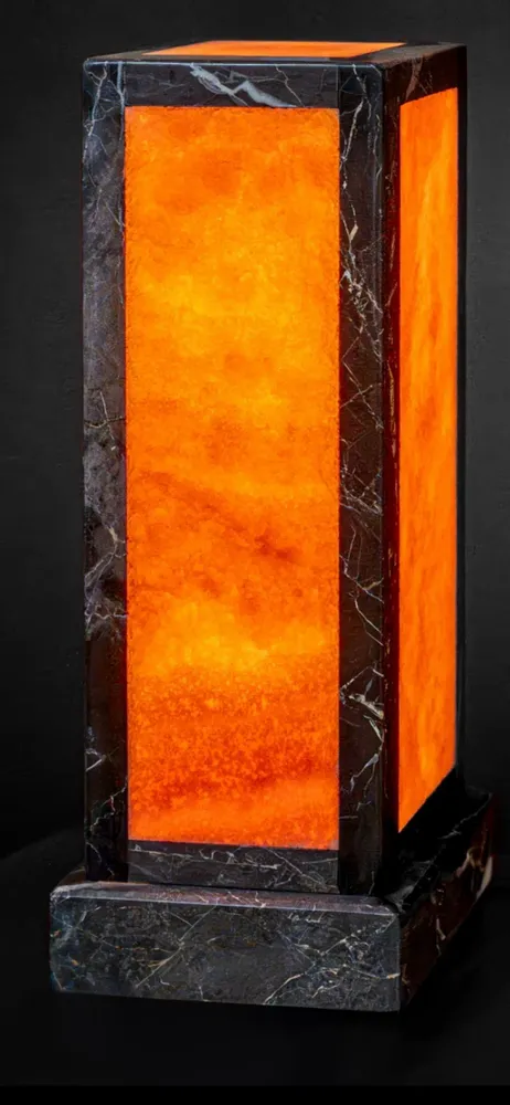 Table lamps - Noor monolith,illuminated stone column - MAISON AETHERION