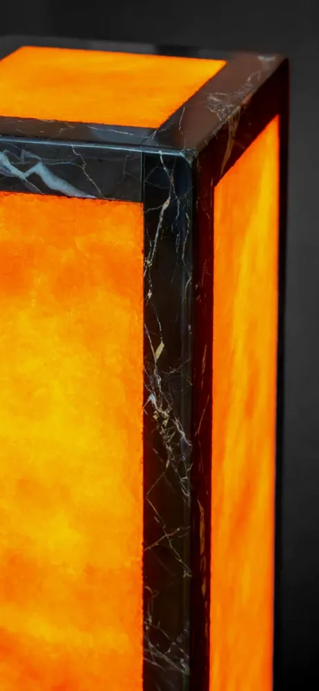 Table lamps - Noor monolith,illuminated stone column - MAISON AETHERION