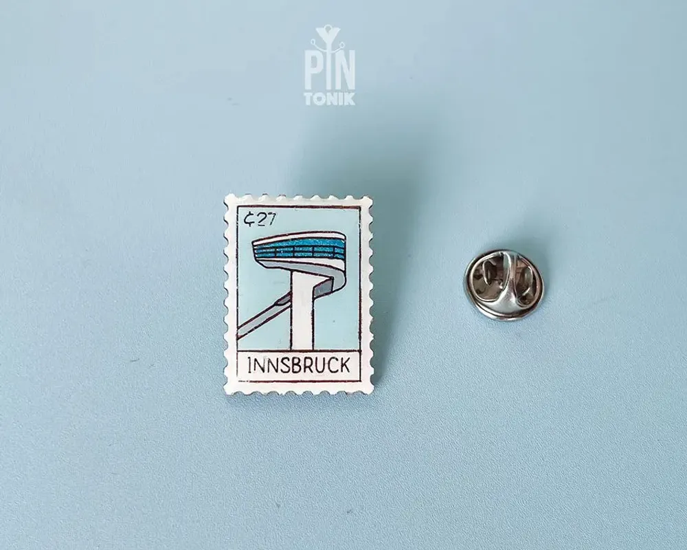 Brooches - Innsbruck Ski Jump Pin - Austria Souvenir Brooch - PINTONIK