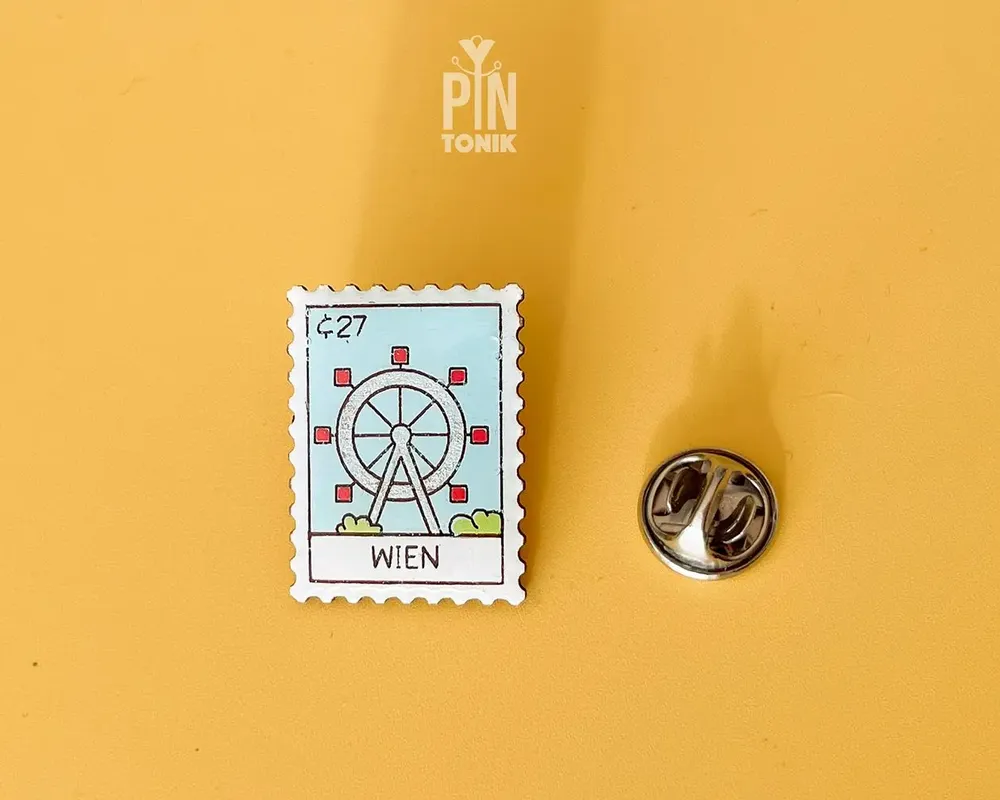 Brooches - Vienna Prater Ferris Wheel Pin - City Landmark Design Accessory - PINTONIK