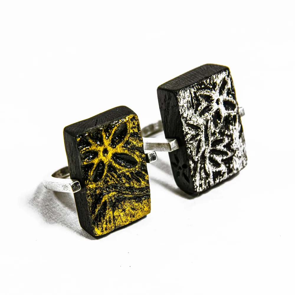 Bijoux - Bague et boucles d'oreilles KOMA - CHARCOAL ESKIMEÏT