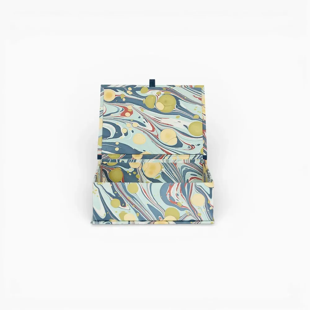 Decorative objects - LARGE - MARBLED KEEPSAKE BOX - OCEAN BUBBLE - CRAFT BOAT