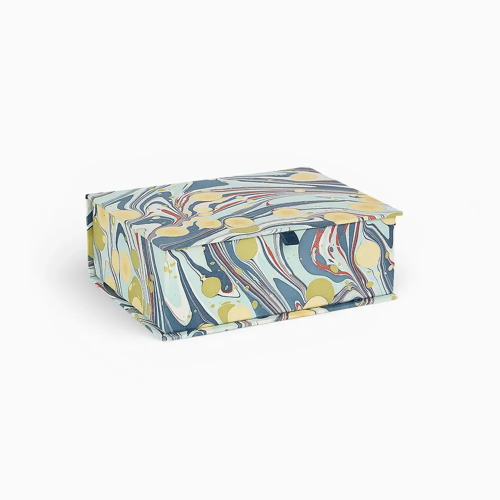 Decorative objects - LARGE - MARBLED KEEPSAKE BOX - OCEAN BUBBLE - CRAFT BOAT