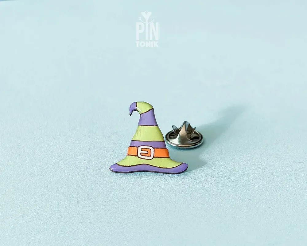 Brooches - Witch Hat Pin - Playful Magical Design Accessory - PINTONIK