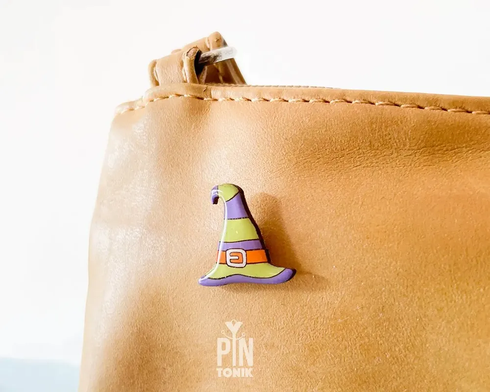 Brooches - Witch Hat Pin - Playful Magical Design Accessory - PINTONIK