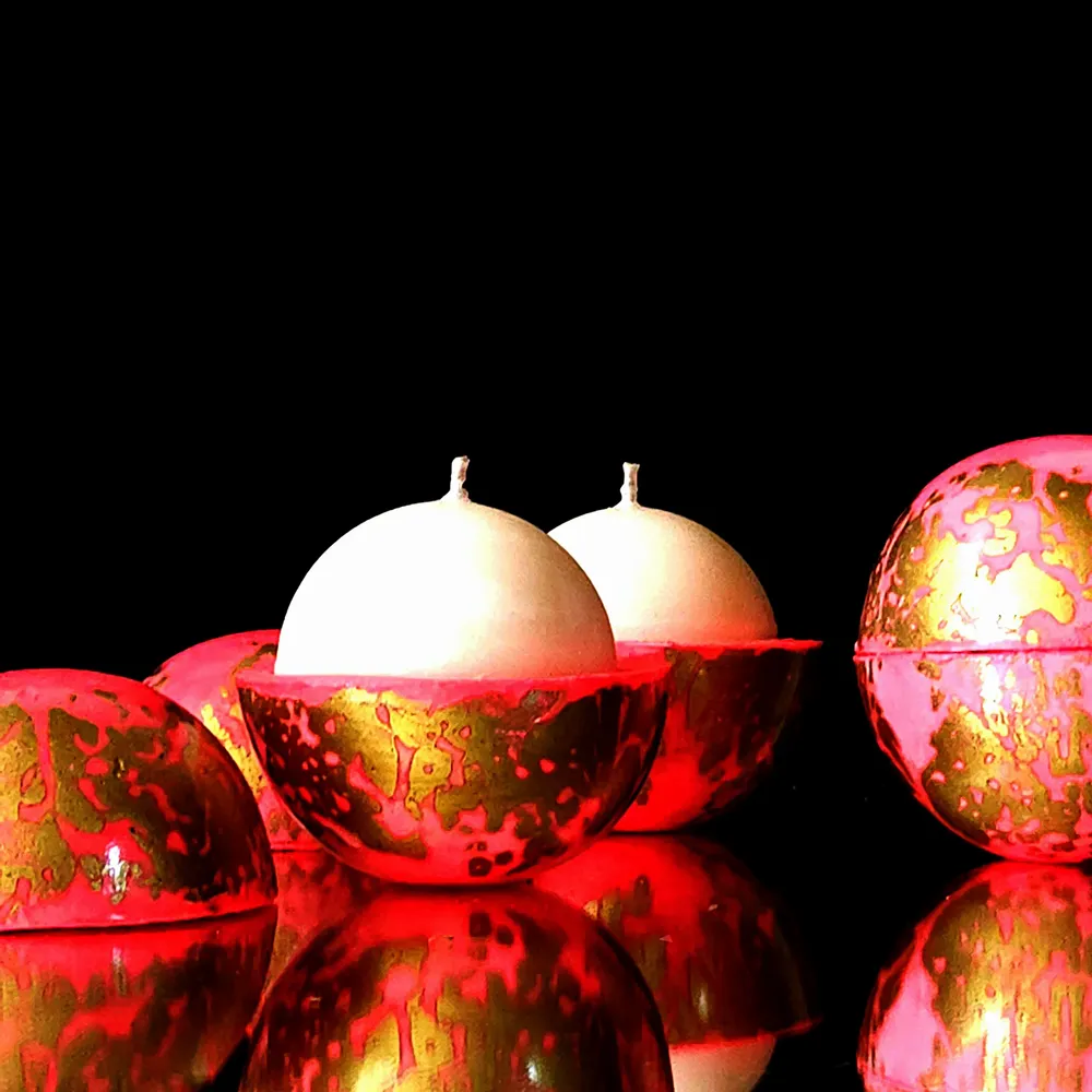 Objets design - Bougie Globe Pivoine - PONPON CURIOSITAS