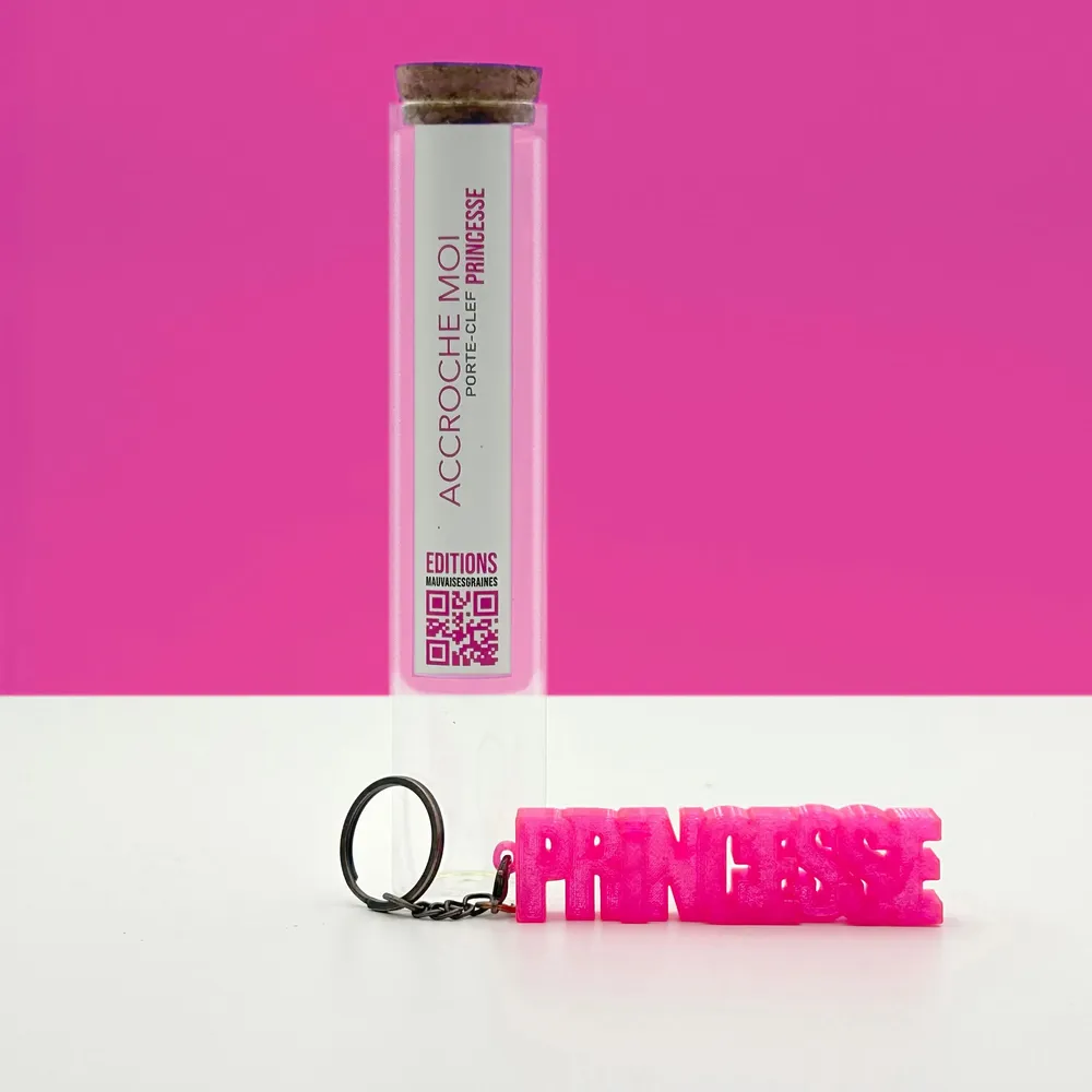 Cadeaux - Porte-clés à message – PRINCESSE - MAUVAISES GRAINES