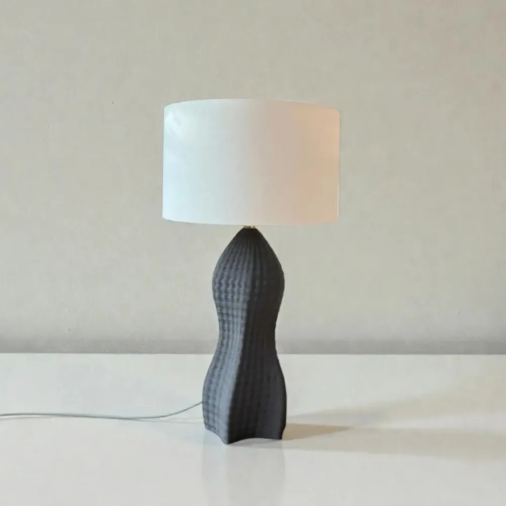 Decorative objects - Table Lamp – Odale – Black and White Stoneware Ceramic - ANNE-SOPHIE AIMÉ