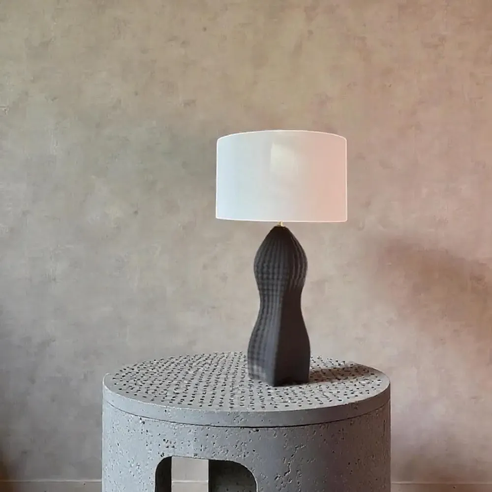 Decorative objects - Table Lamp – Odale – Black and White Stoneware Ceramic - ANNE-SOPHIE AIMÉ