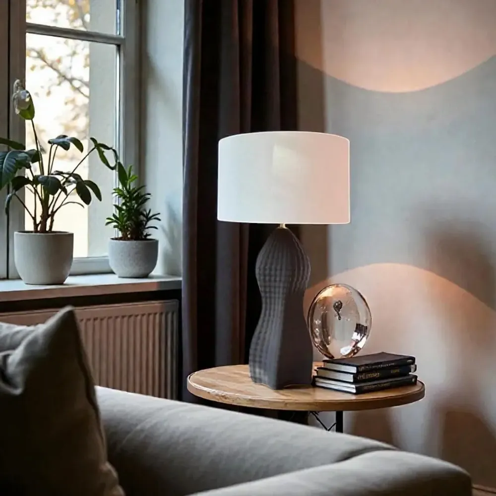 Decorative objects - Table Lamp – Odale – Black and White Stoneware Ceramic - ANNE-SOPHIE AIMÉ
