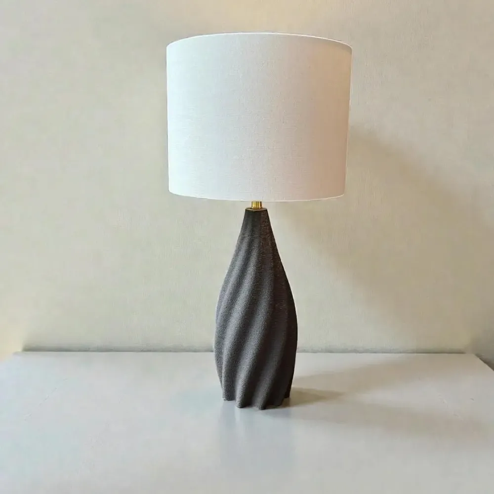 Decorative objects - table lamp - Pearl - ceramic black sandstone - ANNE-SOPHIE AIMÉ