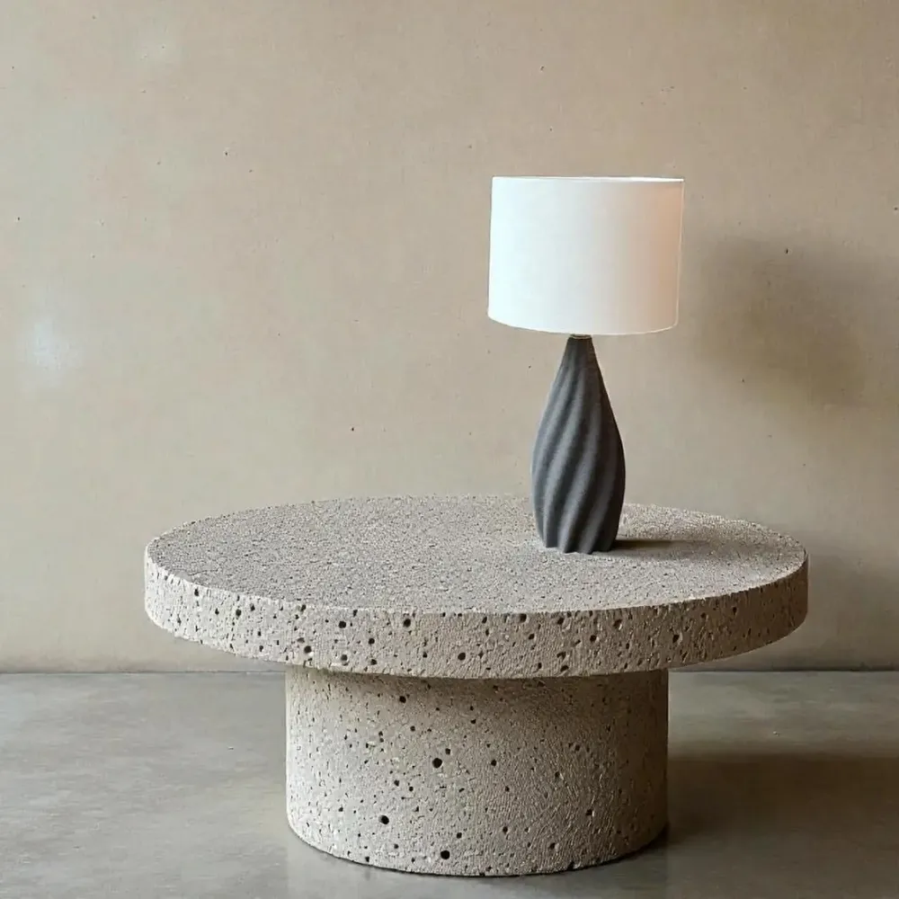 Decorative objects - table lamp - Pearl - ceramic black sandstone - ANNE-SOPHIE AIMÉ