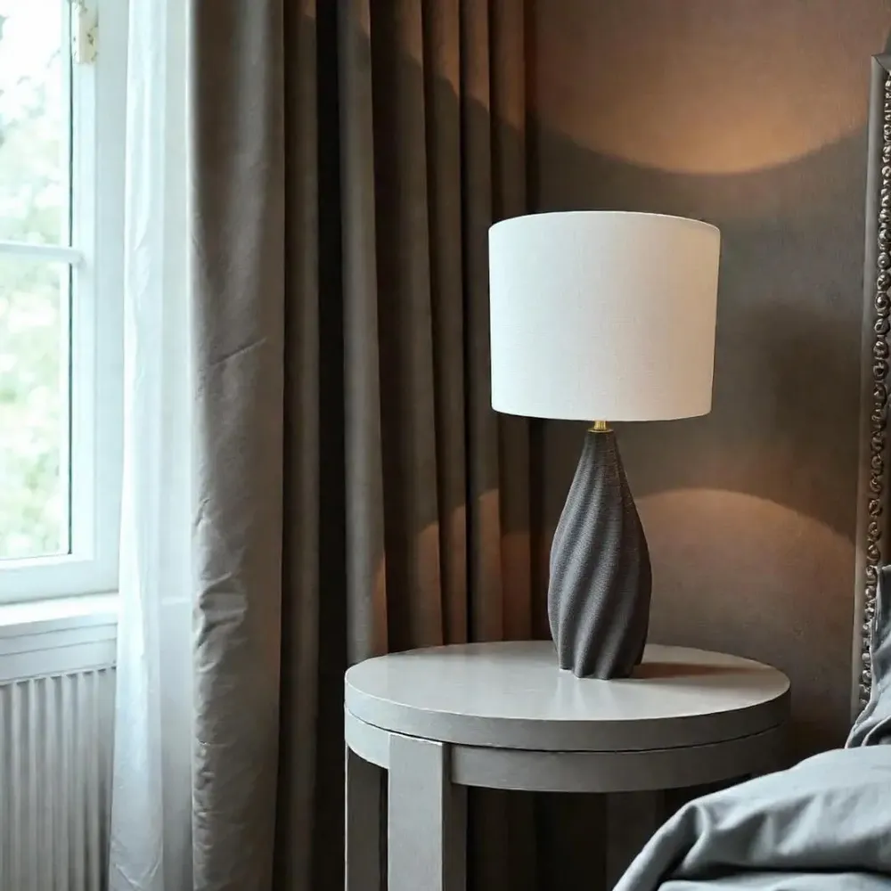 Decorative objects - table lamp - Pearl - ceramic black sandstone - ANNE-SOPHIE AIMÉ