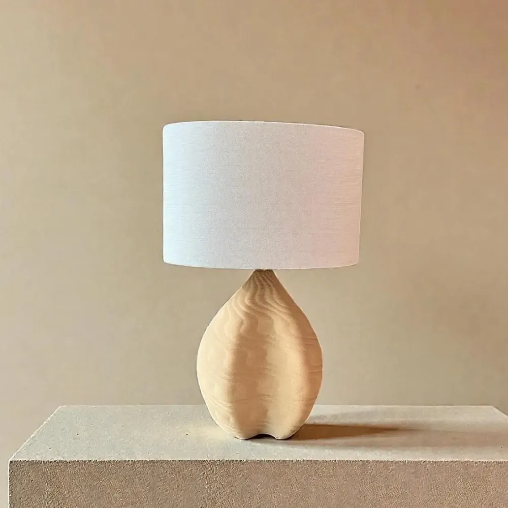Decorative objects - Table lamp - Sirocco - Ceremical sandstone sand - ANNE-SOPHIE AIMÉ