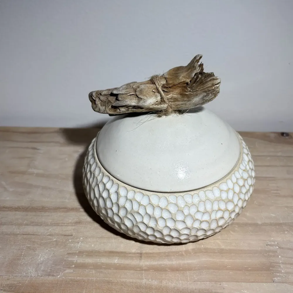 Pottery - White Glazed Stoneware Jewelry Boxes - LES POTERIES DE SWANE