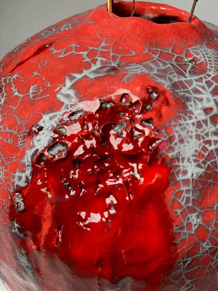 Vases - Vase en céramique Lunar Flame - GALERIE SANA MOREAU