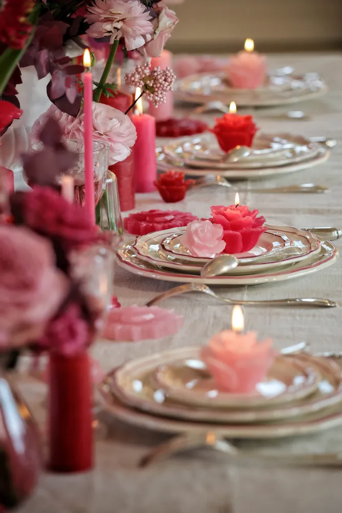 Objets de décoration - Bougie "Rose" - CIERGERIE DES PREMONTRES