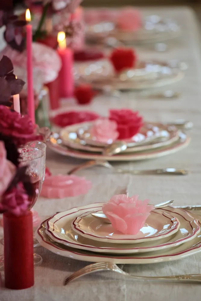 Objets de décoration - Bougie "Rose" - CIERGERIE DES PREMONTRES