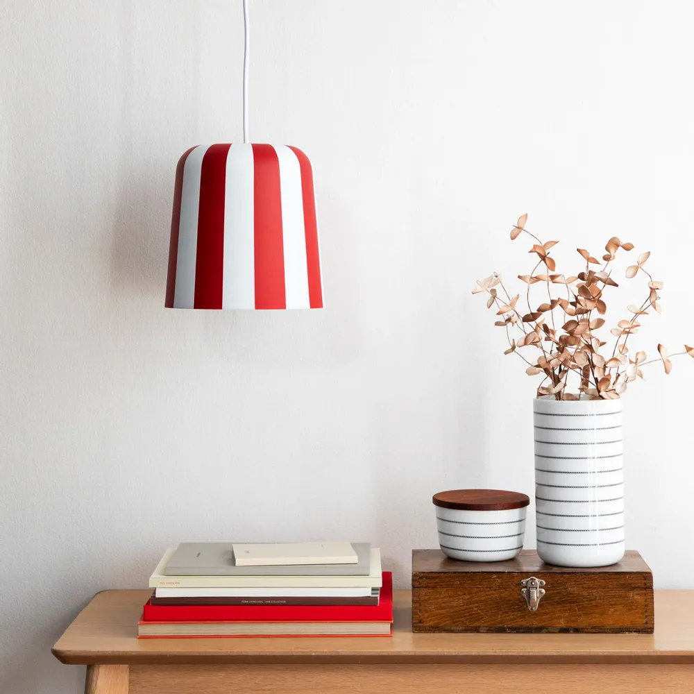 Jewelry - Gry Pendant - Dark Red stripes - DYBERG LARSEN