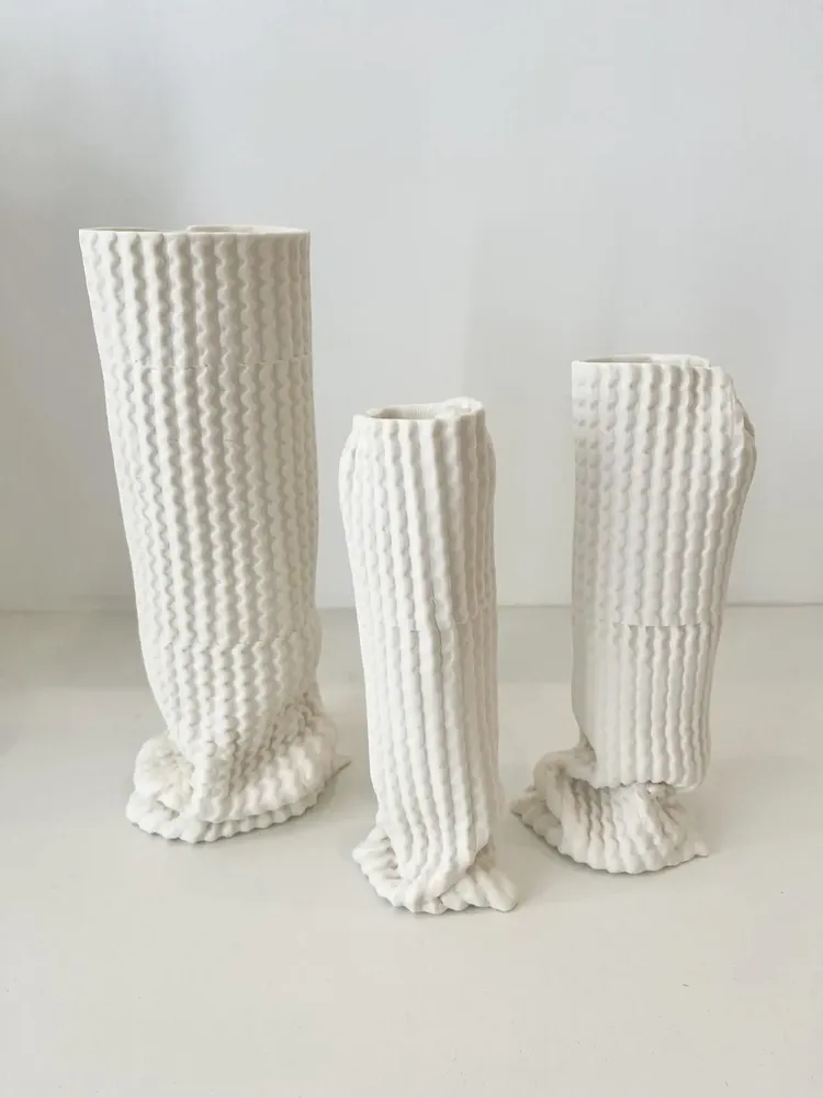 Vases - Vases gaufrés - FANNY LAUGIER PORCELAINE