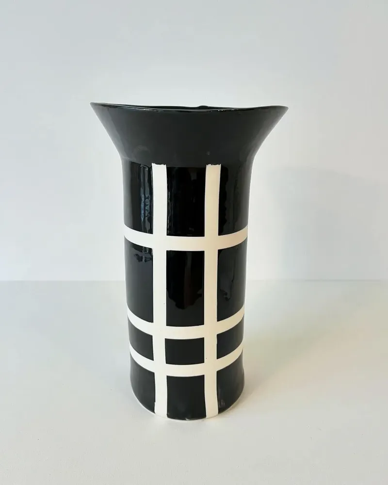 Vases - Vase noir et blanc - FANNY LAUGIER PORCELAINE