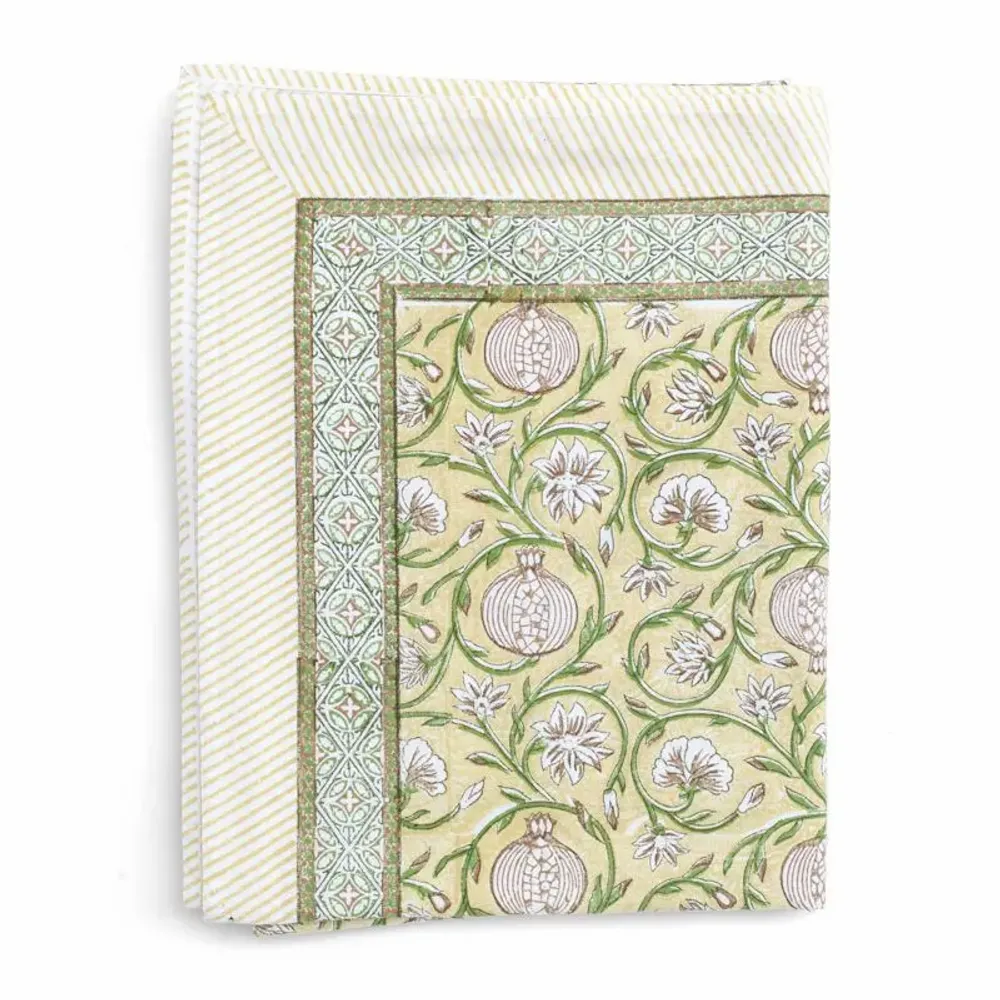 Linge de table textile - Nappe en coton Tanger Pomegranate - Beurre/Jaune - CHAMOIS  CA DETAIL & TRADE
