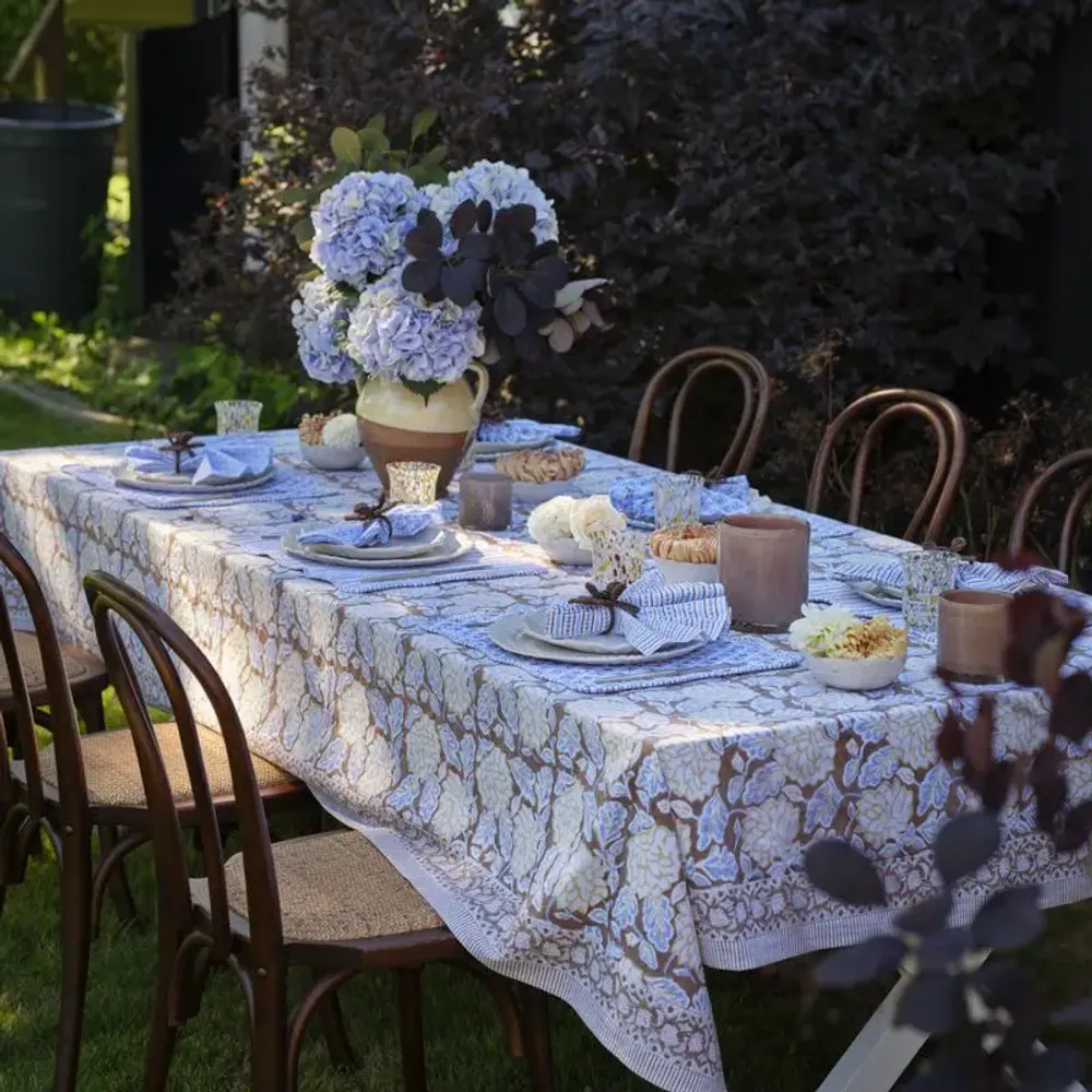 Linge de table textile - Nappe en coton Tanger Pomegranate - Beurre/Jaune - CHAMOIS  CA DETAIL & TRADE