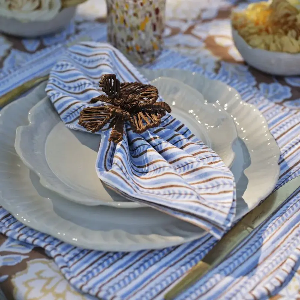 Linge de table textile - Nappe en coton Tanger Pomegranate - Beurre/Jaune - CHAMOIS  CA DETAIL & TRADE