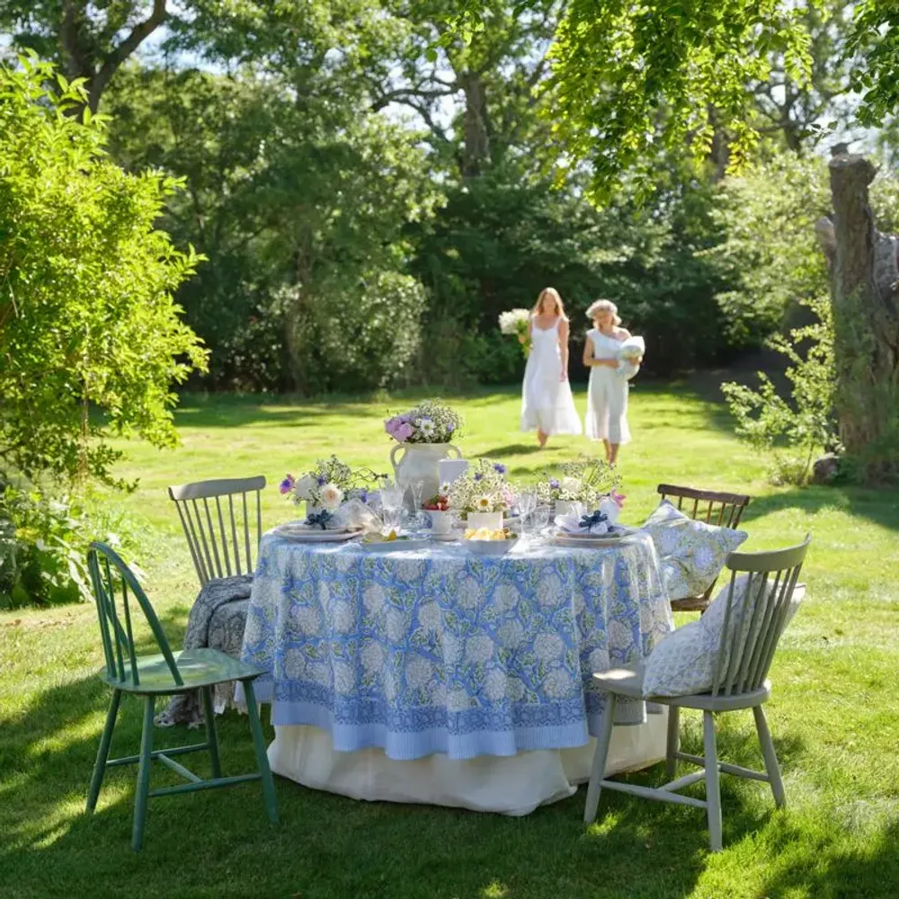 Linge de table textile - Nappe en coton Tanger Pomegranate - Beurre/Jaune - CHAMOIS  CA DETAIL & TRADE