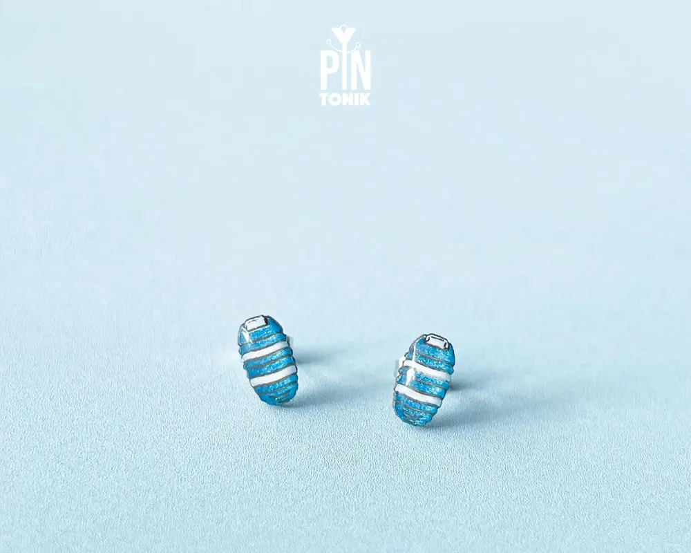 Bijoux - Boucles d'oreilles isopodes - Bijoux originaux en forme de cloporte - Accessoire de déguisement d'Halloween - PENTIK